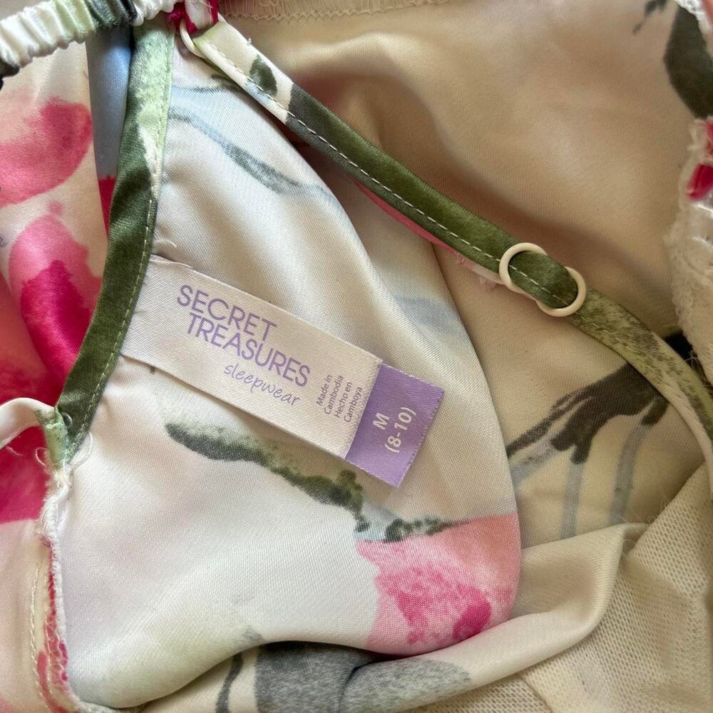 Pink floral silk slip dress - Picture 5 of 5